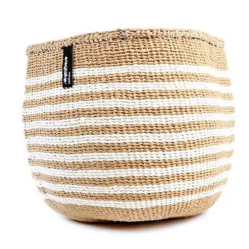 Mifuko KIONDO Körbe S - Sisal Aufbewahrungs- & Pflanzkorb - Upcycling by Mifuko, Braun, – Produktbild 2 von 4