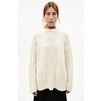 ARMEDANGELS ARMEDANGELS BERFINAA CABLE Damen Pullover Loose Fit aus Bio-Woll Mix, Oatmilk, – Produktbild 1 von 1