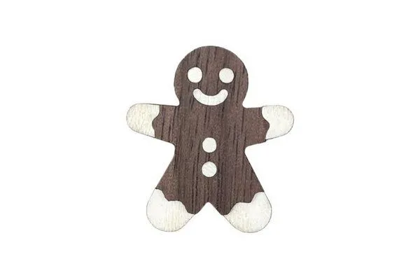BeWooden BeWooden Gingerbread Brooch aus Holz – Produktbild 1 von 4