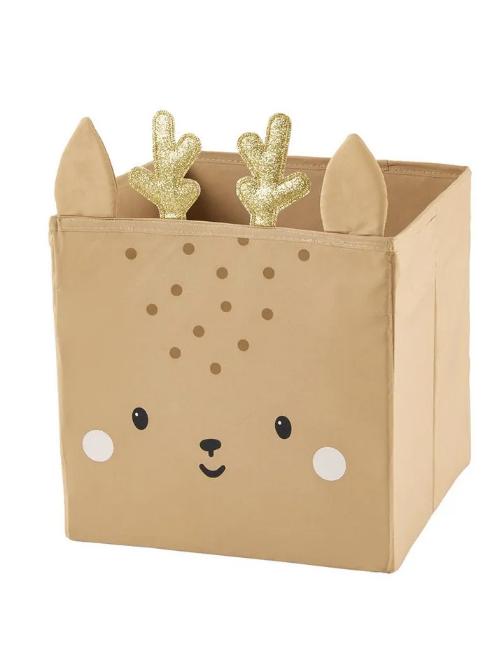 Vertbaudet Vertbaudet Aufbewahrungsbox Kinderzimmer GRÜNER WALD, 3er-Set, Braun|grün, – Produktbild 2 von 4