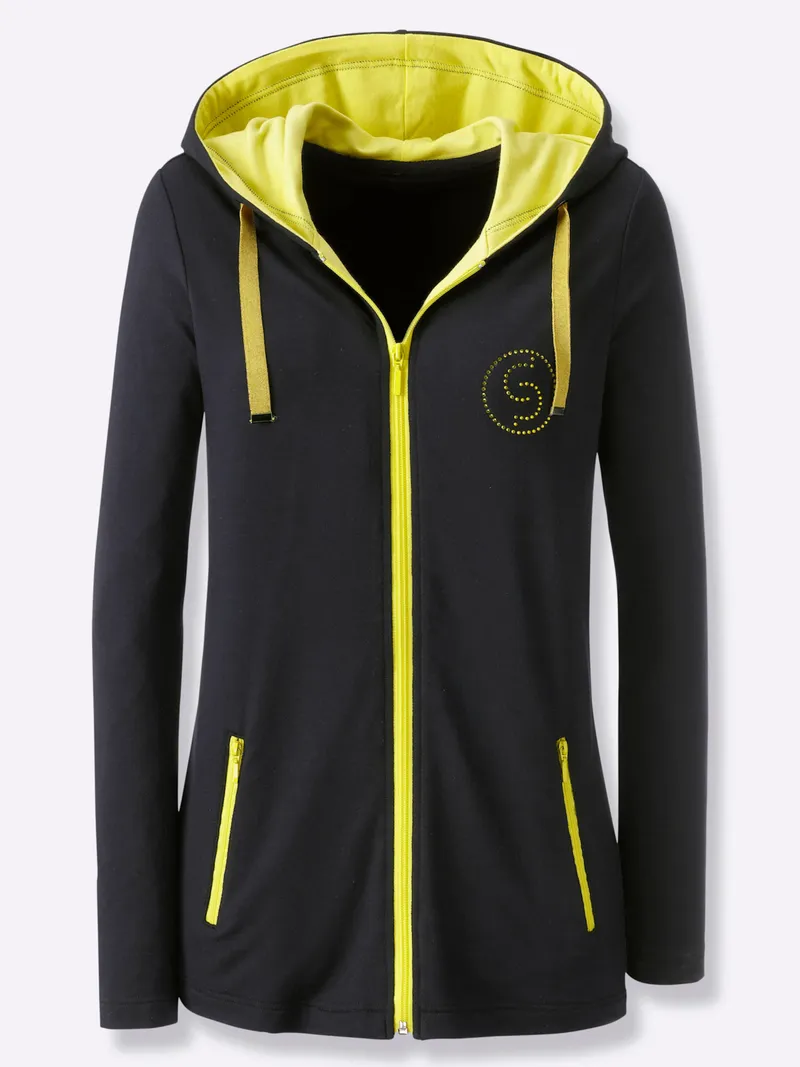 Jacke, Schwarz-limone, – Produktbild 1 von 1