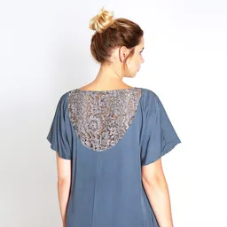 WiDDA WiDDA Damen vegan Kleid Spitze Blau – Produktbild 1 von 1