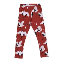 Walkiddy Kinder Leggings GOTS-zertifiziert aus Bio-Baumwolle rot mit Kranich-Motiv – Walkiddy – Produktbild 1 von 1