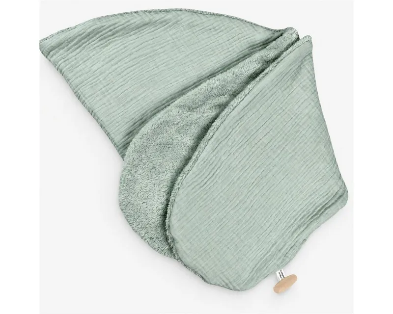 SEI Design Stillkissenbezüge Stillkissenbezug Musselin Teddyplüsch 190 x 35cm Mint, Stillkissenbezug XXL Musselin Bio-Baumwolle + Taddyplüsch extra weich, Grün, – Produktbild 1 von 5