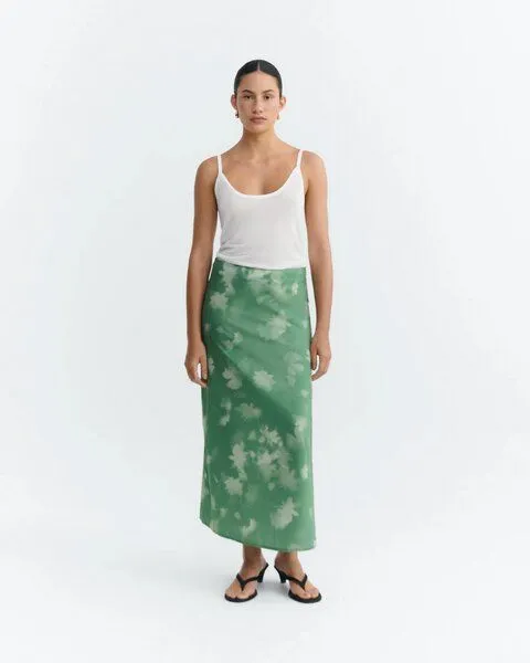 thinking mu thinking mu Tipia Kora Skirt, Tipia (grün gemustert), – Produktbild 3 von 4