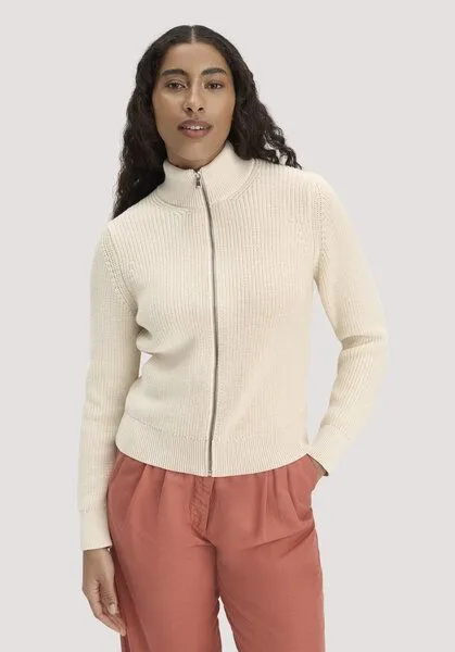 hessnatur hessnatur Strick Jacke Regular aus reiner Bio-Baumwolle, Cocos, – Produktbild 1 von 5