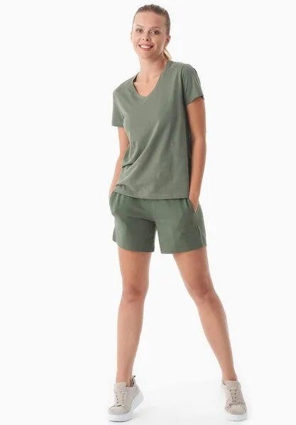 ORGANICATION ORGANICATION SABBRINA | Leichte Sweatshorts aus Bio-Baumwolle, Olive, – Produktbild 1 von 4