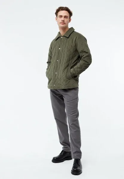 Givn Berlin Givn Berlin Steppjacke GBTERENCE aus Babycord, Dark khaki, – Produktbild 3 von 4