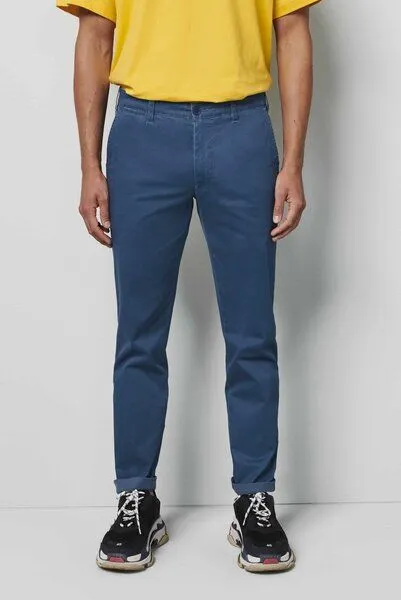 M 5 BY MEYER M 5 BY MEYER BIO-BAUMWOLLTWILL CHINO, Blau (blau), – Produktbild 3 von 4