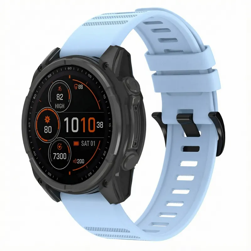 imoshion imoshion QuickFit® Silikonarmband - Garmin 22 mm Anschluss, Hellblau, – Produktbild 1 von 1