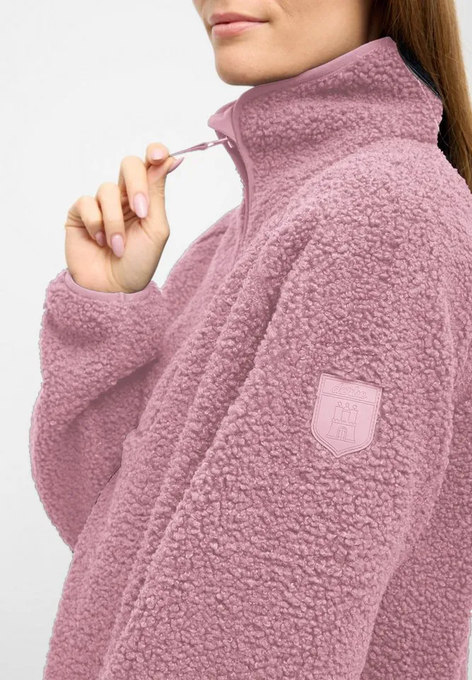 derbe derbe Fleecejacke Kuschelby Troyer Fleecepullover, Halfzip, warm, gemütlich, Rosa, – Produktbild 5 von 5