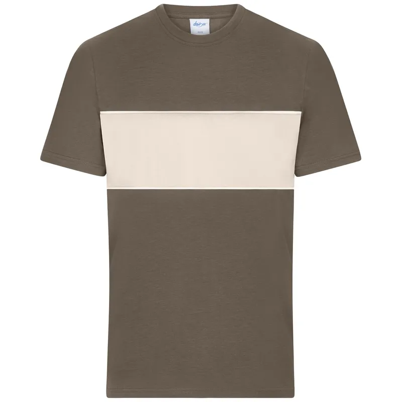 Daiber Daiber Unisex T-Shirt mit Kontrasteinsatz 8049 Gr. S muddy-brown/sandstone – Produktbild 1 von 1