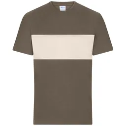 Daiber Daiber Unisex T-Shirt mit Kontrasteinsatz 8049 Gr. XS muddy-brown/sandstone – Produktbild 1 von 1