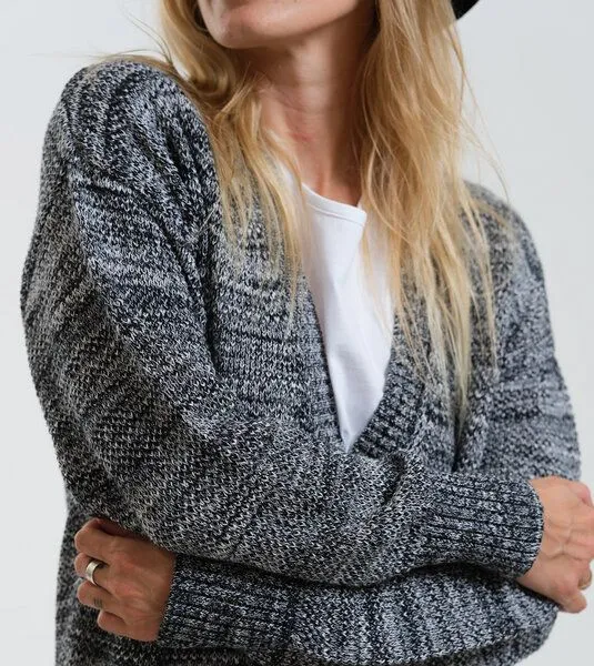 Gary Mash GARY MASH Oversize-Strickjacke Moline aus Biobaumwolle, Mélange (grau), – Produktbild 2 von 4