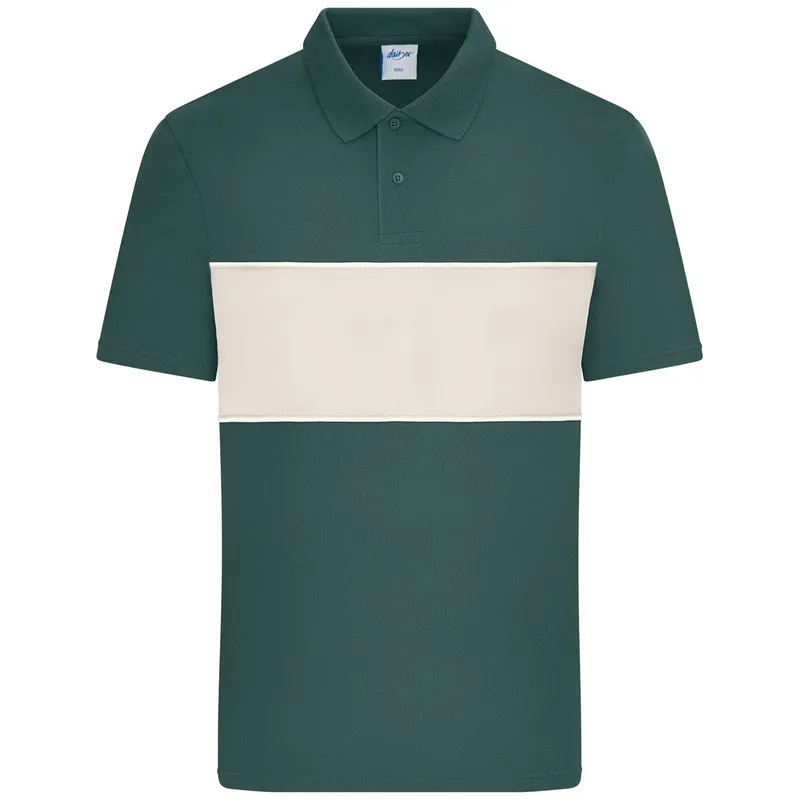 Daiber Daiber Unisex Poloshirt mit Kontrasteinsatz 8050 Gr. XS smoky-green/sandstone – Produktbild 1 von 1