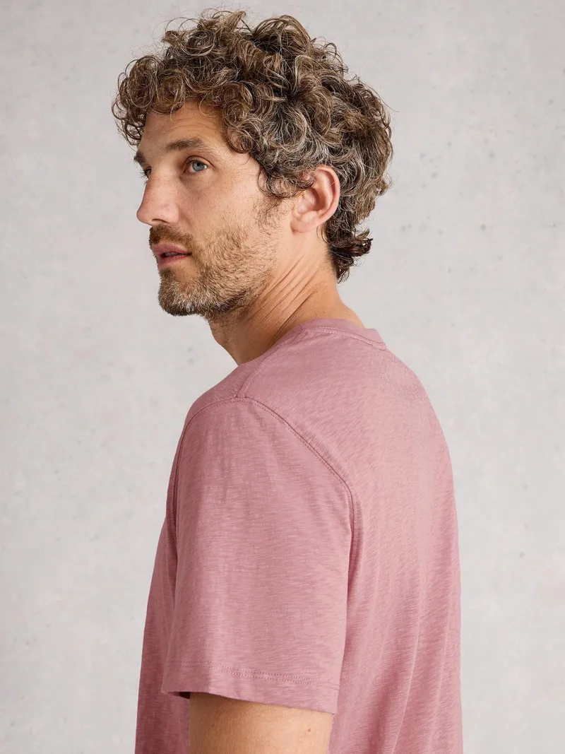 White Stuff T-Shirt Abersoch - S/R, Dunkles rosa, – Produktbild 1 von 4