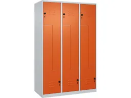 C+P C+P Z-Spind Classic PLUS, 6 Fächer, 1850x1200x500mm, Lichtgrau/Reinorange – Produktbild 1 von 1