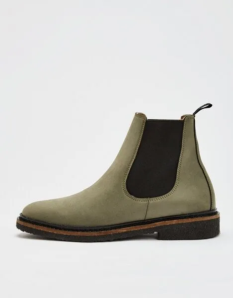NINE TO FIVE NINE TO FIVE #clota - bequeme Pantolette aus recyceltem Canvas mit Naturlatex-Fussbett und Kork, Dark forrest, – Produktbild 1 von 4