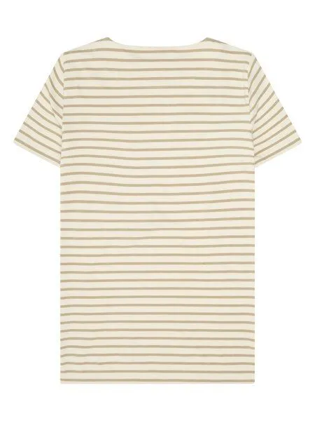 KnowledgeCotton Apparel KnowledgeCotton Apparel T-Shirt-Kleid mit Streifen aus Bio-Baumwolle, Beige-beige-stripe, – Produktbild 3 von 3