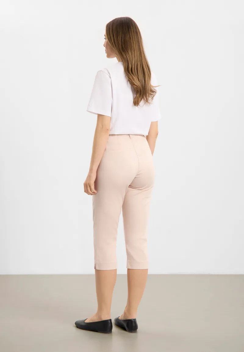 LAURIE LAURIE Damen vegan Hose Taylor Welt Regular Capri Ml Rose, Hell-pink, – Produktbild 1 von 2