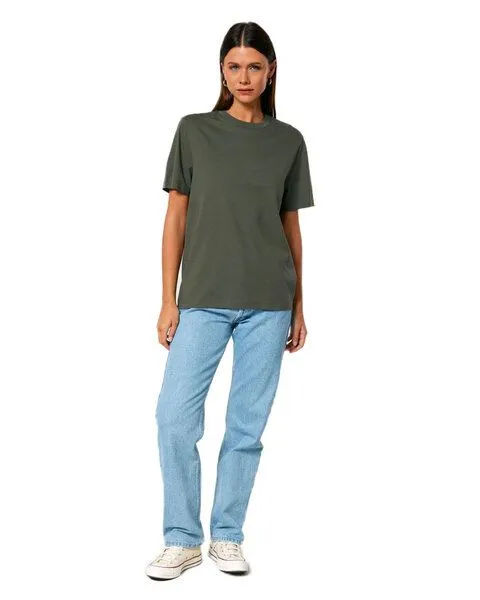 YTWOO YTWOO Nachhaltiges schweres Unisex T-Shirt, Khaki, – Produktbild 4 von 4
