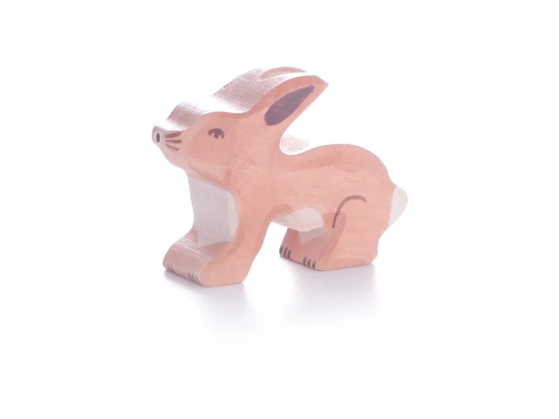 Holztiger Holztiger Holzfigur Hase, klein Maße 5,5 x 1,9 x 4 cm, Braun, mehrfarbig, – Produktbild 1 von 2