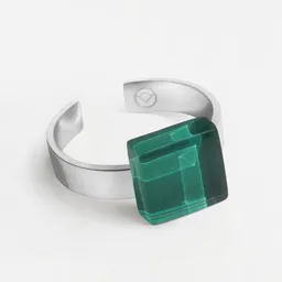 ALEXASCHA ALEXASCHA Geometrischer Ring aus Glas, mini | PUREFORM – Produktbild 1 von 1