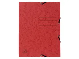 Exacompta 25 Exacompta Sammelmappen, Colorspan-Karton, 355 g/m², DIN A4, Gummizug, 3 Klappen, rot – Produktbild 1 von 1