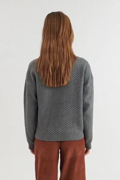 Basic Apparel Basic Apparel Lis Pullover aus Bio-Baumwolle, Grau (light-grey-melange), – Produktbild 3 von 4