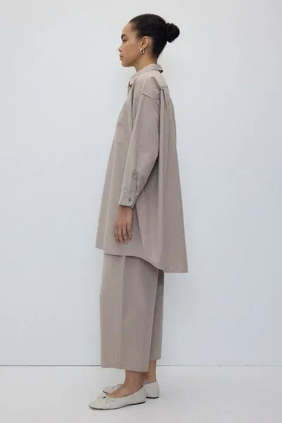 Rita Row Rita Row Oversize-Bluse MORRIS aus Bio-Baumwollpopeline, Grey, – Produktbild 3 von 4