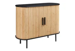 en.casa Kommode, »Tvedestrand« mit 2 Schiebetüren 100x40x80 cm Schwarz/Natur – Produktbild 1 von 1