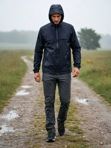 Will's Vegan Shop Will's Vegan Shop WVSport Wasserabweisende Leichte Jacke, Schwarz, – Produktbild 2 von 3