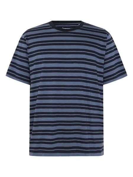KnowledgeCotton Apparel KnowledgeCotton Apparel Getreiftes T-Shirt aus Bio-Baumwolle, Blau (blue-stripe), – Produktbild 1 von 2