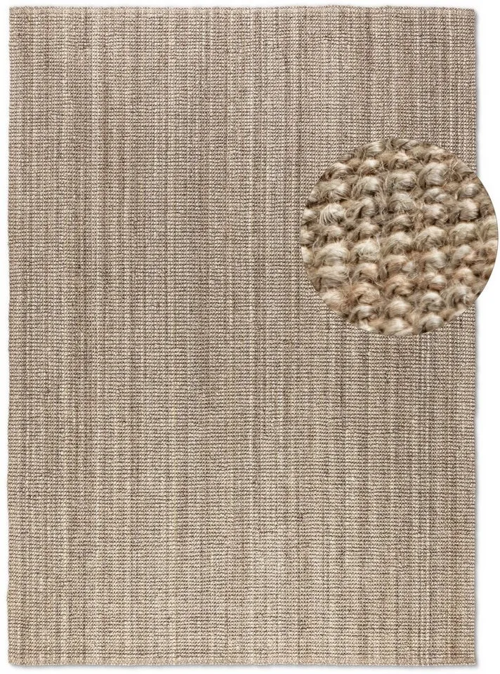 HANSE Home Teppich Jaipur Juteteppich, als Läufer und in Rund, rechteckig, Höhe: 10 mm, 100% Naturfaser, Wohnzimmer, Esszimmer, Schlafzimmer, Braun|grau, – Produktbild 2 von 7