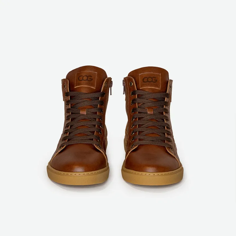 COG COG Herren vegan Sneaker Wallace Reißverschluß, Braun, – Produktbild 2 von 2