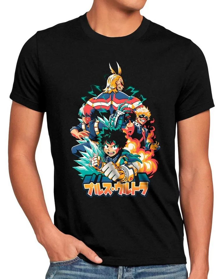 style3 T-Shirt Hero Team anime manga my hero academia cosplay, Schwarz, – Produktbild 2 von 3