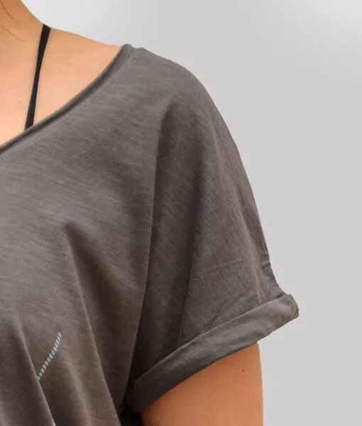 little kiwi little kiwi Damen T-Shirt, "Kleiner Snack", Grau - anthracite, – Produktbild 3 von 4