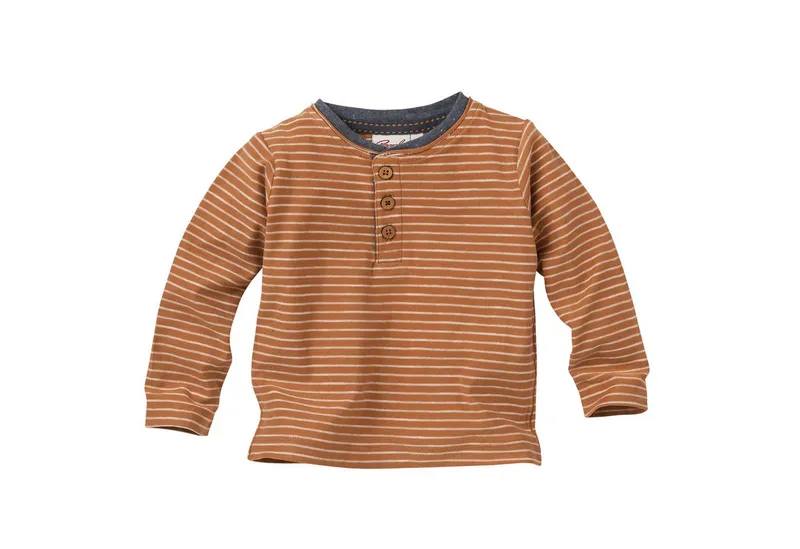 People Wear Organic People Wear Organic Langarmshirt in verschiedenen Varianten aus Bio-Baumwolle, Braun, – Produktbild 1 von 1