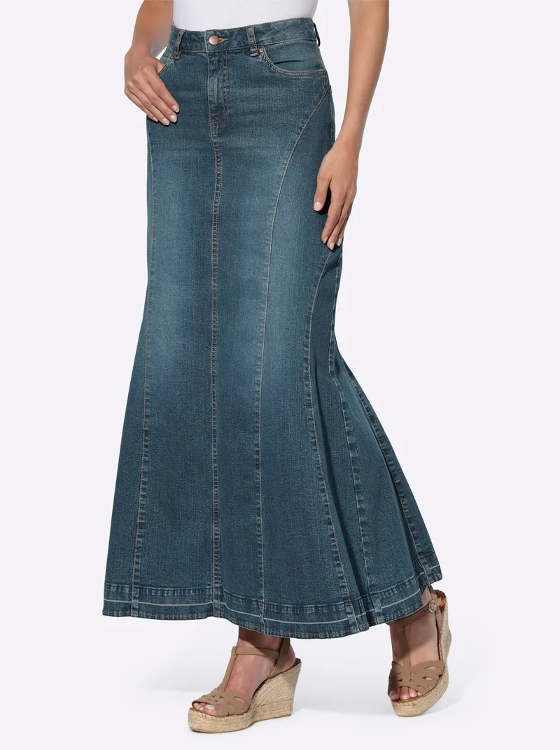 heine Jeansrock, Blue-stone-washed, – Produktbild 2 von 3