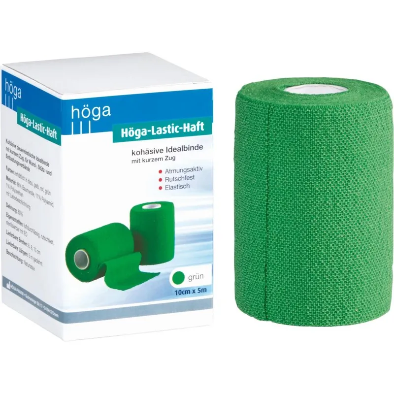 Höga-Pharm HÖGA LASTIC haft Binde 10 cmx5 m grün 1 St Binden – Produktbild 1 von 1