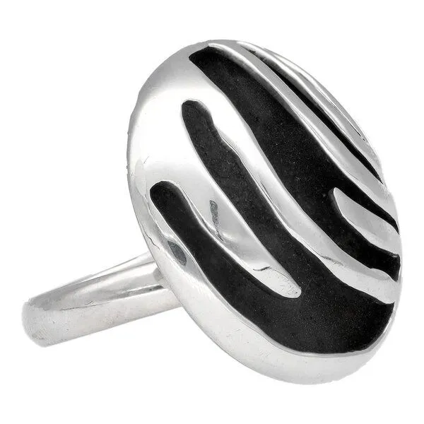 pakilia pakilia Silber Ring Streifen Fair-Trade und handmade – Produktbild 3 von 4