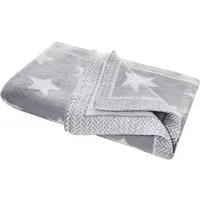 HANS NATUR Babydecke Bio-Baumwolle, Sterne grey Maße 80 x 100cm, Grau, – Produktbild 1 von 1