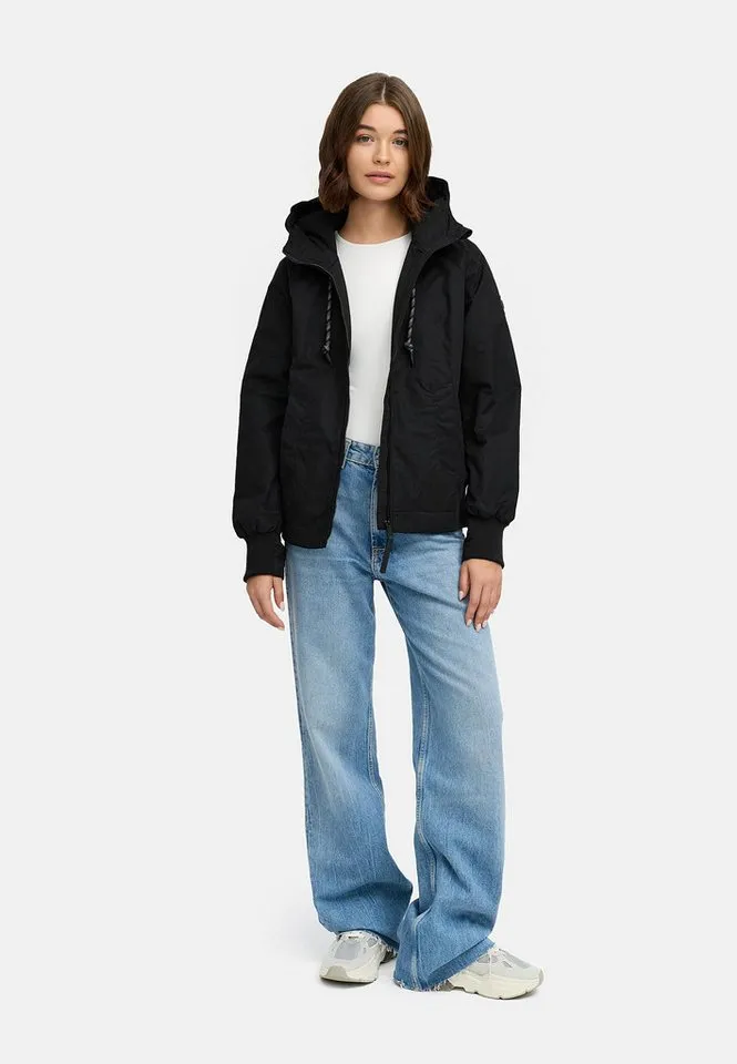 ragwear ragwear Outdoorjacke Lumie YOUMODO Gefütterte Übergangsjacke mit Kapuze, Schwarz, – Produktbild 5 von 5