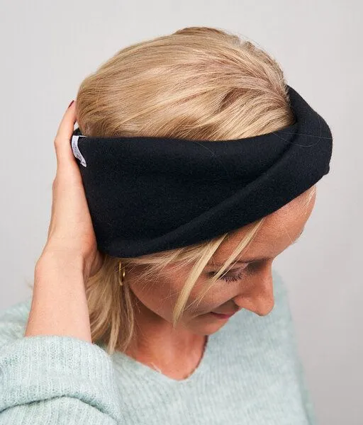obumi obumi Strinband Twist aus Bio Baumwolle (Vegan), Black, – Produktbild 3 von 4
