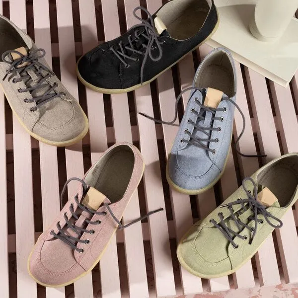 nahtur-design nahtur-design Barfuß-Sneaker Sommer aus Bioleinen | Barfußschuh, Grün, – Produktbild 2 von 4