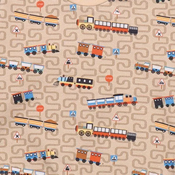 Walkiddy Kinder-Sweatshirt Tiny Trains von Walkiddy, Braun, – Produktbild 3 von 3