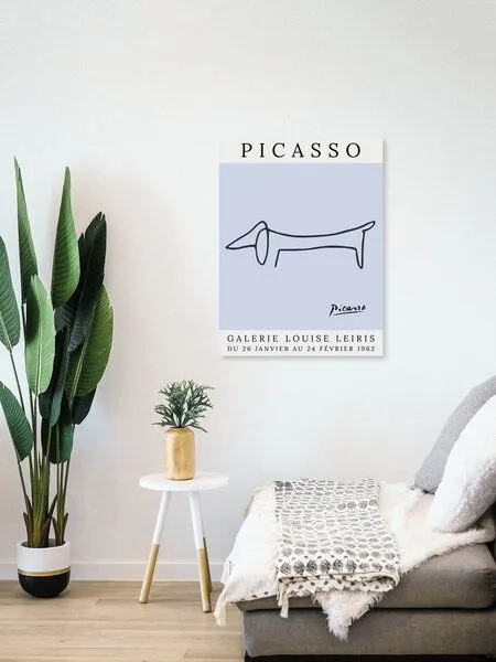 Photocircle Photocircle Poster / Leinwandbild - Picasso Hund – blau – Produktbild 4 von 4