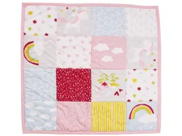 HANS NATUR Krabbeldecke Patchwork Design Einhorn Maße 95 x 100 cm – Produktbild 1 von 1