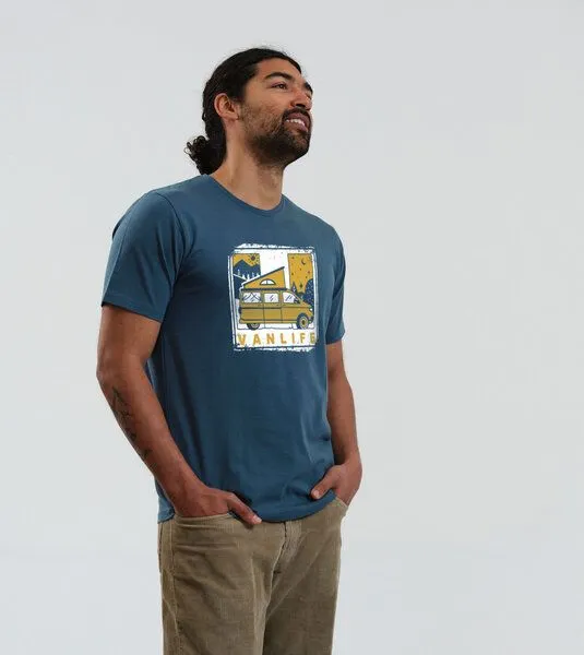Gary Mash GARY MASH T-Shirt VANLIFE aus Biobaumwolle, Dunkles petrol (petrol), – Produktbild 3 von 4