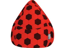 Sitzsack "Fankurve XL", 70 x 110 cm, schwarz-rot – Produktbild 1 von 1